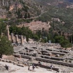 Delphi, a mysterious historical place in amazing landscape. The archaeological site is full of cute little kitten that beg for some food from the tourists. Once you drop a cookie or something, you'll be surrounded by dozens of  cats.