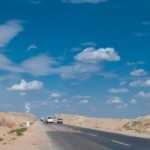 Road in Chinese desert